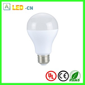 Plastic and aluminum LED bulbs